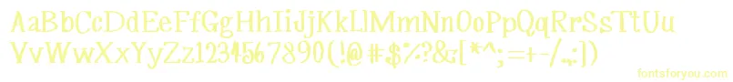 MrfSilverplume Font – Yellow Fonts on White Background