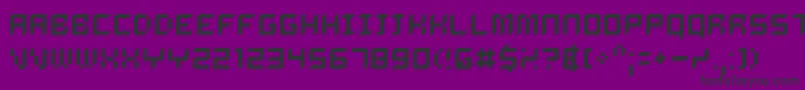 フォントDelirg – 紫の背景に黒い文字