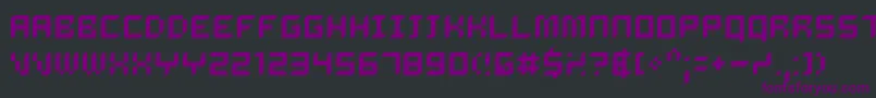 Czcionka Delirg – fioletowe czcionki na czarnym tle