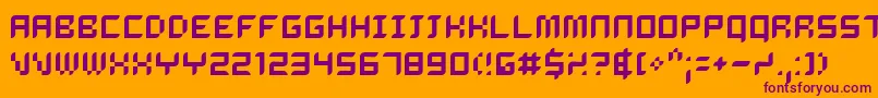 Delirg Font – Purple Fonts on Orange Background
