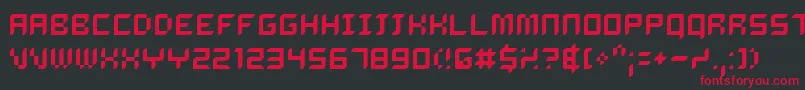 Delirg Font – Red Fonts on Black Background