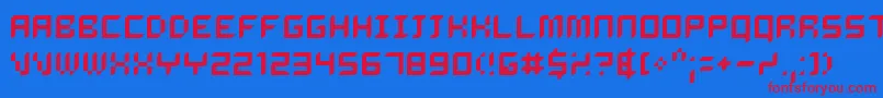Delirg-fontti – punaiset fontit sinisellä taustalla