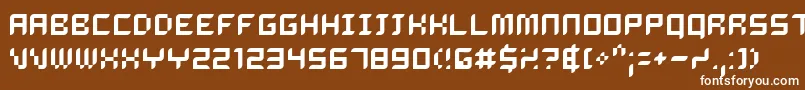 Шрифт Delirg – белые шрифты на коричневом фоне