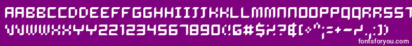 フォントDelirg – 紫の背景に白い文字