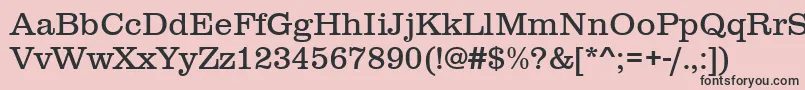 フォントClarendontlig – ピンクの背景に黒い文字