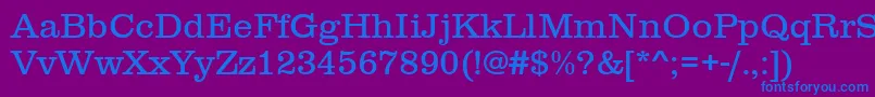 Clarendontlig Font – Blue Fonts on Purple Background