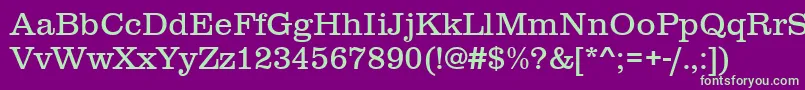 Czcionka Clarendontlig – zielone czcionki na fioletowym tle