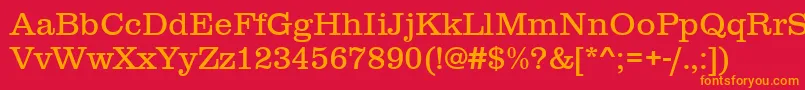 Clarendontlig Font – Orange Fonts on Red Background