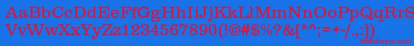 Шрифт Clarendontlig – красные шрифты на синем фоне