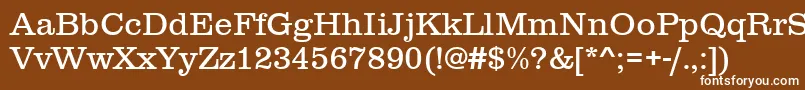 フォントClarendontlig – 茶色の背景に白い文字