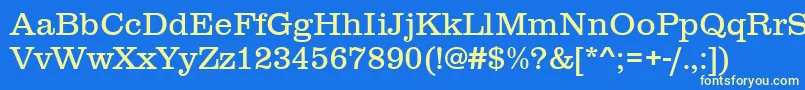 Шрифт Clarendontlig – жёлтые шрифты на синем фоне