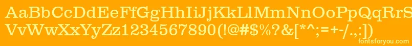 Clarendontlig Font – Yellow Fonts on Orange Background