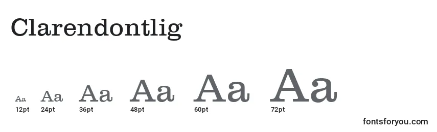 Clarendontlig Font Sizes