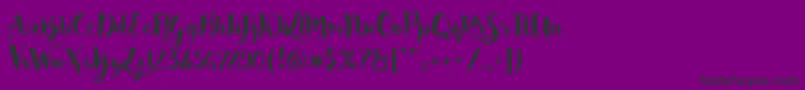 フォントBakery – 紫の背景に黒い文字