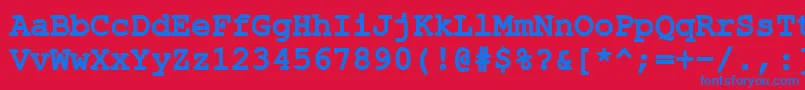 Шрифт ErKurier866Bold – синие шрифты на красном фоне