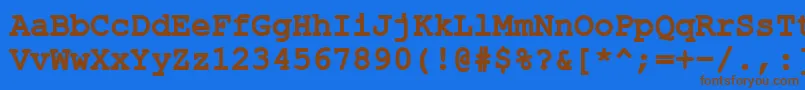 Шрифт ErKurier866Bold – коричневые шрифты на синем фоне