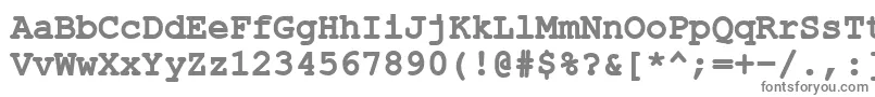 フォントErKurier866Bold – 白い背景に灰色の文字