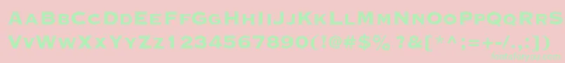 CopperplateBlackCondensedSsiBlackCondensed Font – Green Fonts on Pink Background