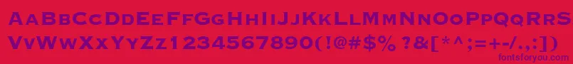 CopperplateBlackCondensedSsiBlackCondensed Font – Purple Fonts on Red Background