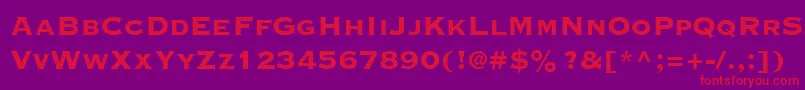 CopperplateBlackCondensedSsiBlackCondensed Font – Red Fonts on Purple Background