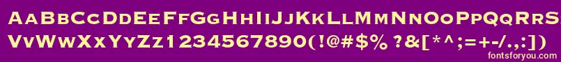 CopperplateBlackCondensedSsiBlackCondensed Font – Yellow Fonts on Purple Background