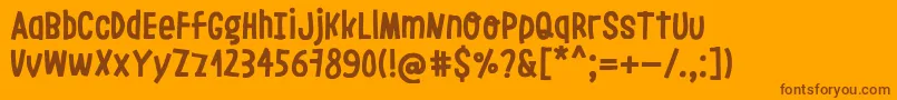 LeoslerRoughRegular Font – Brown Fonts on Orange Background