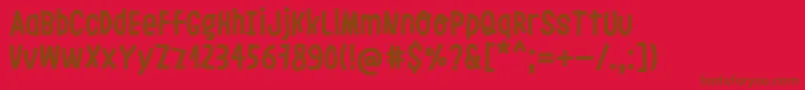 LeoslerRoughRegular Font – Brown Fonts on Red Background