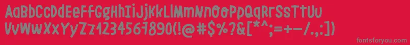 LeoslerRoughRegular Font – Gray Fonts on Red Background
