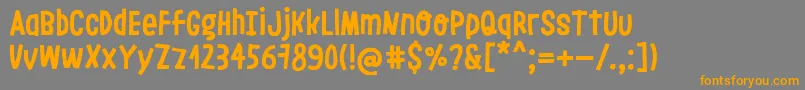 LeoslerRoughRegular Font – Orange Fonts on Gray Background