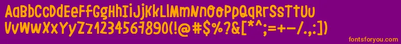 LeoslerRoughRegular Font – Orange Fonts on Purple Background