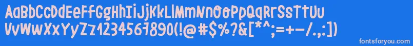 More about LeoslerRoughRegular Font LeoslerRoughRegular Font – Pink Fonts on Blue Background