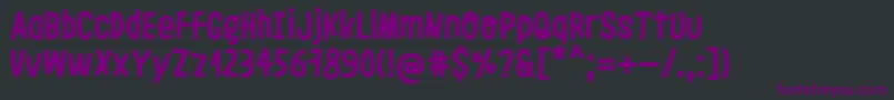 フォントLeoslerRoughRegular – 黒い背景に紫のフォント