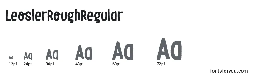 Размеры шрифта LeoslerRoughRegular