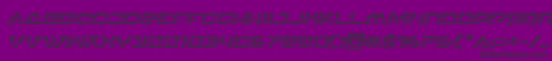 4114blasterv2chromeital-Schriftart – Schwarze Schriften auf violettem Hintergrund
