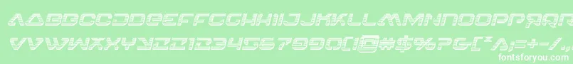 4114blasterv2chromeital Font – White Fonts on Green Background