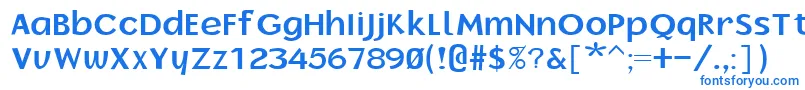 フォントBorrorBold – 白い背景に青い文字