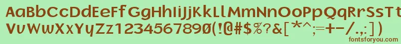 BorrorBold Font – Brown Fonts on Green Background