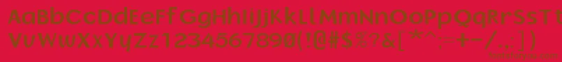 BorrorBold Font – Brown Fonts on Red Background
