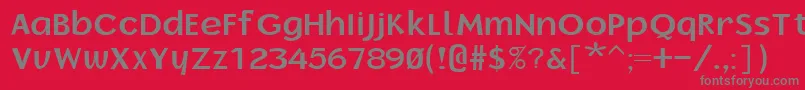 BorrorBold Font – Gray Fonts on Red Background