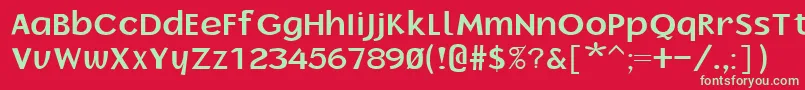 BorrorBold Font – Green Fonts on Red Background