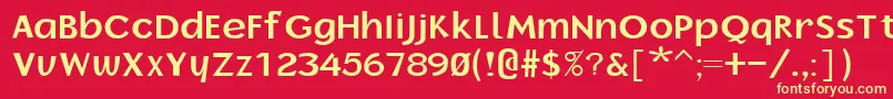 BorrorBold Font – Yellow Fonts on Red Background
