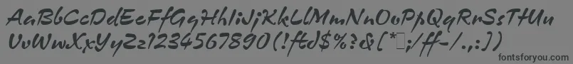 ZennorLetPlain.1.0 Font – Black Fonts on Gray Background