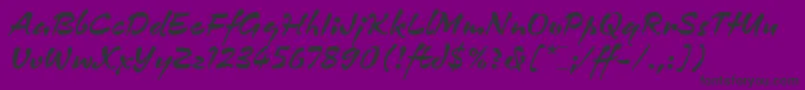 ZennorLetPlain.1.0 Font – Black Fonts on Purple Background