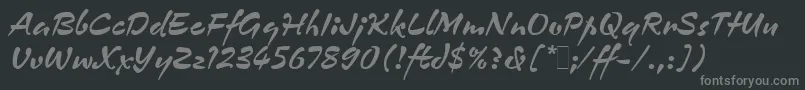 ZennorLetPlain.1.0 Font – Gray Fonts on Black Background