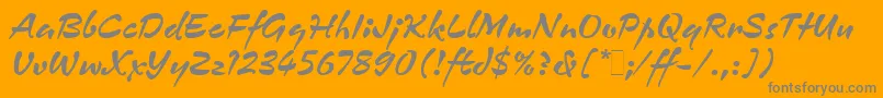 Weitere Informationen zur ZennorLetPlain.1.0-Schriftart ZennorLetPlain.1.0-Schriftart – Graue Schriften auf orangefarbenem Hintergrund
