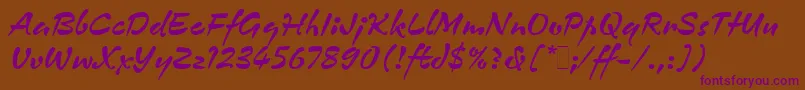 En savoir plus sur la police ZennorLetPlain.1.0 Police ZennorLetPlain.1.0 – polices violettes sur fond brun
