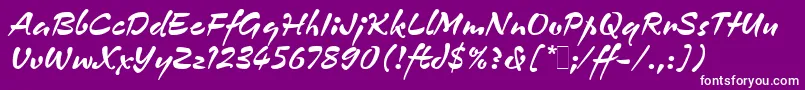 ZennorLetPlain.1.0 Font – White Fonts on Purple Background