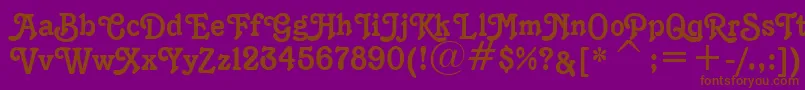 K1996J Font – Brown Fonts on Purple Background