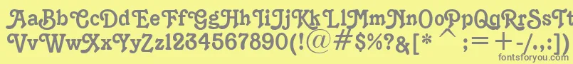 Шрифт K1996J – серые шрифты на жёлтом фоне