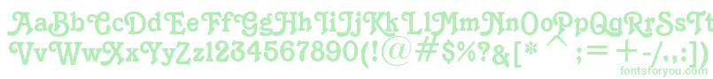 Czcionka K1996J – zielone czcionki